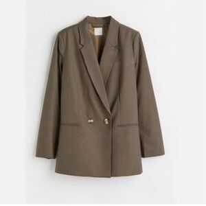 H&M Double Breasted Houndstooth Blazer